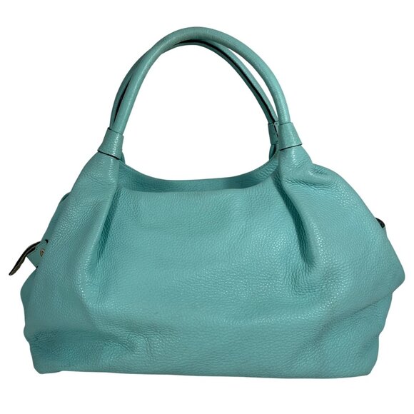 KATE SPADE Turquoise Aqua Leather Stevie Berkshire Road Slouchy Shoulder Bag - Picture 6 of 16